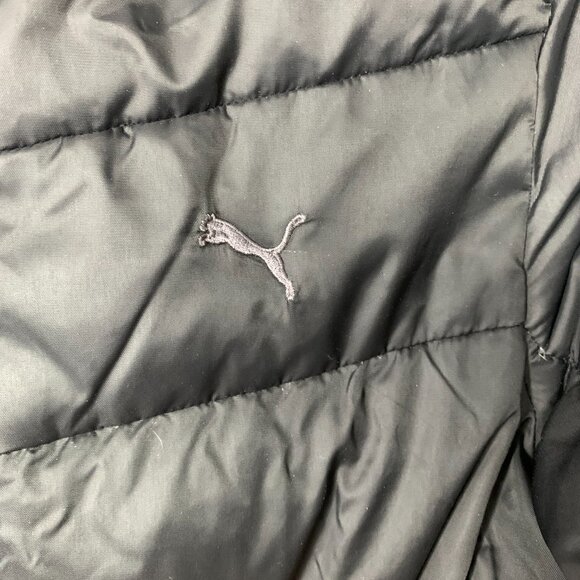 Puma Women’s Black Quilted Hooded Jacket – Size Small – Classic Athletic Style - Picture 3 of 14